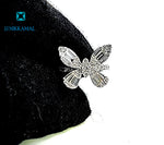 18Kt Solid White Gold Butterfly Diamond Ring