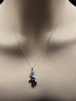 Sterling Silver Necklace with Natural Diamonds
