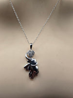 Sterling Silver Necklace with Natural Diamonds