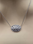 Sterling Silver Necklace with Natural Diamonds