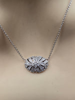 Sterling Silver Necklace with Natural Diamonds