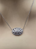 Sterling Silver Necklace with Natural Diamonds