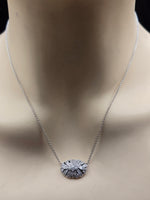 Sterling Silver Necklace with Natural Diamonds