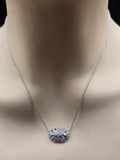 Sterling Silver Necklace with Natural Diamonds