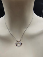 Sterling Silver Necklace with Rose Gold & Natural Diamonds 💎