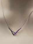 Sterling Silver Necklace with Natural Spinel
