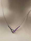Sterling Silver Necklace with Natural Spinel