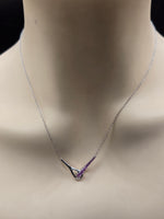 Sterling Silver Necklace with Natural Spinel