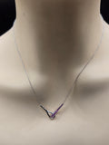 Sterling Silver Necklace with Natural Spinel