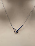 Sterling Silver Necklace with Natural Sapphire