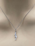 Sterling Silver Necklace with Natural Diamonds