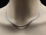 Sterling Silver Necklace with Natural Diamonds