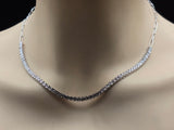Sterling Silver Necklace with Natural Diamonds