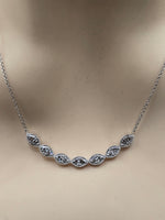 Sterling Silver Necklace with Natural Diamonds
