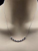 Sterling Silver Necklace with Natural Diamonds