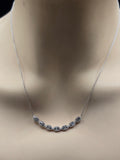 Sterling Silver Necklace with Natural Diamonds