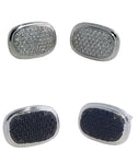 Men's Sterling Silver Cufflinks in Cz cfk1