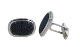 Men's Sterling Silver Cufflinks in Cz cfk1