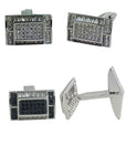 Men's Sterling Silver Cufflinks in Cz cfk10