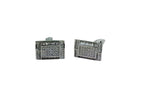 Men's Sterling Silver Cufflinks in Cz cfk10