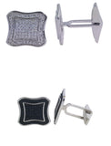 Men's Sterling Silver Cufflinks in Cz cfk8