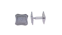 Men's Sterling Silver Cufflinks in Cz cfk8