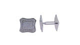 Men's Sterling Silver Cufflinks in Cz cfk8