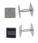 Men's Sterling Silver Cufflinks in Cz cfk7