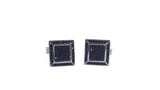 Men's Sterling Silver Cufflinks in Cz cfk11