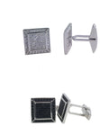 Men's Sterling Silver Cufflinks in Cz cfk11
