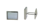 Men's Sterling Silver Cufflinks in Cz cfk9