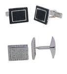 Men's Sterling Silver Cufflinks in Cz cfk5