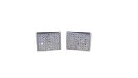Men's Sterling Silver Cufflinks in Cz cfk3