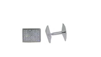 Men's Sterling Silver Cufflinks in Cz cfk3
