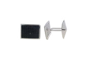 Men's Sterling Silver Cufflinks in Cz cfk3