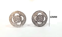 Diamond Earrings in Solid 14KT White Gold