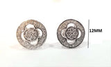 Diamond Earrings in Solid 14KT White Gold