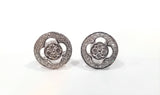 Diamond Earrings in Solid 14KT White Gold