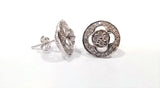 Diamond Earrings in Solid 14KT White Gold