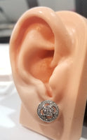 Diamond Earrings in Solid 14KT White Gold
