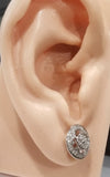 Diamond Earrings in Solid 14KT White Gold