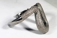 Diamond Bangle in Sterling Silver
