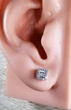 Solid Gold Studs with Diamonds for Kids & Teenagers