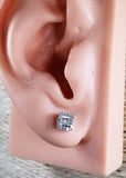 Solid Gold Studs with Diamonds for Kids & Teenagers