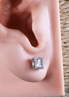 Solid Gold Studs with Diamonds for Kids & Teenagers