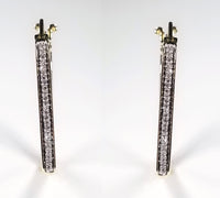 Diamond Hoops in Solid Gold