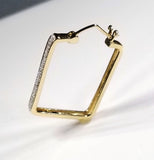 Diamond Hoops in Solid Gold