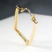 Diamond Hoops in Solid Gold