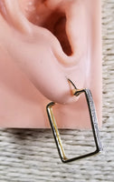 Diamond Hoops in Solid Gold