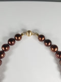 Rare Chocolate Brown AAA+ South Sea Pearls Strand with Solid Gold Clasp